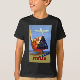 ヴィンテージガルダイタリアヨーロッパ航空旅行 Tシャツ