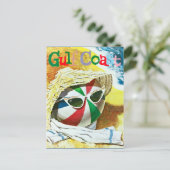 ヴィンテージガルフコーストビーチボール旅行 ポストカード (スタンド正面)