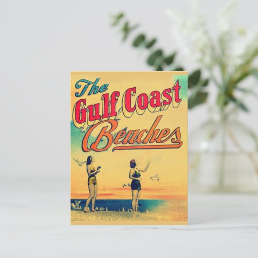 ヴィンテージガルフコーストフロリダビーチポストカード ポストカード (スタンド正面)