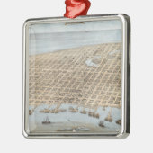 ヴィンテージガルベストンの絵図(1871) メタルオーナメント (左)