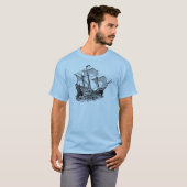 ヴィンテージガレオン船 Tシャツ (正面フル)