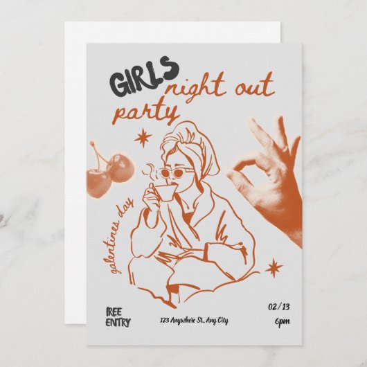 ヴィンテージガレンティンパーティーガールズナイトカード シーズンカード (正面/裏面)