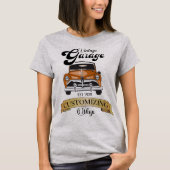 ヴィンテージガレージとショップサイン Tシャツ (正面)