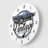 ヴィンテージガレージコンバーチブルベット ラージ壁時計 (傾斜)