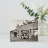 ヴィンテージガレージサービスステーションカスタムのはがき ポストカード (スタンド正面)