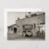 ヴィンテージガレージサービスステーションカスタムのはがき ポストカード (正面/裏面)