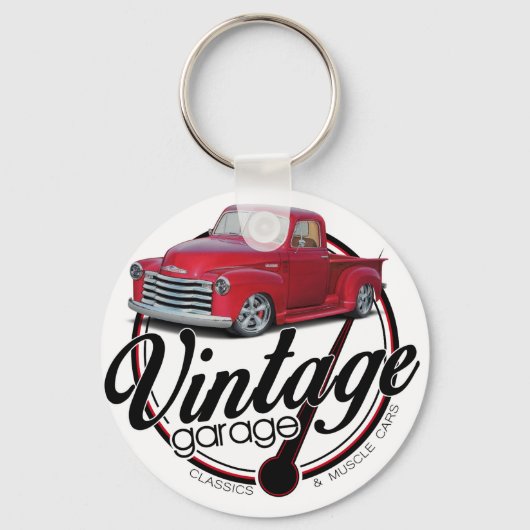 ヴィンテージガレージトラック キーホルダー (正面)