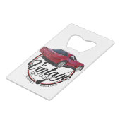 ヴィンテージガレージレッドコルベット クレジットカード栓抜き (裏面アングル)