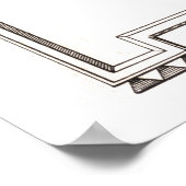 ヴィンテージガンボートロードスター自動車広告1919 ポスター (角)