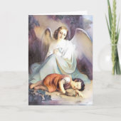 ヴィンテージガーディアンエンジェル宗教児童聖なる書物、 経典 カード (正面)