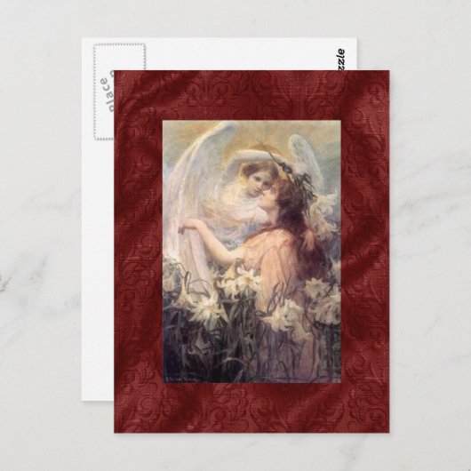 ヴィンテージガーディアンジェルポストカード ポストカード (正面/裏面)