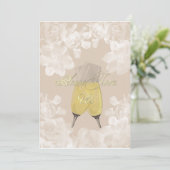 ヴィンテージガーデニアサンド婚約招待状 招待状 (スタンド正面)