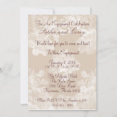 ヴィンテージガーデニアサンド婚約招待状 招待状 (裏面)