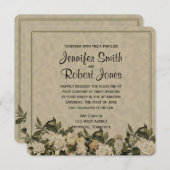 ヴィンテージガーデニア結婚式招待状 招待状 (正面/裏面)