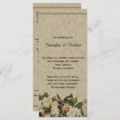 ヴィンテージガーデニア結婚式 プログラム (正面/裏面)