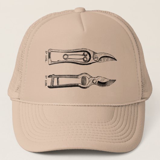 ヴィンテージガーデニングツール剪定トラッカーハット キャップ (正面)