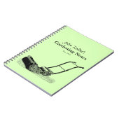 ヴィンテージガーデニングツール芝刈り機ガーデンノート ノートブック (左側)