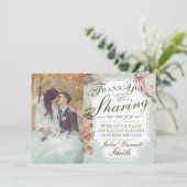 ヴィンテージガーデンの写真を使ったウェディングお礼状 招待状 (スタンド正面)