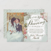 ヴィンテージガーデンの写真を使ったウェディング感謝状 招待状 (正面/裏面)