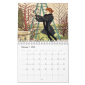 ヴィンテージガーデンアールヌーボーグラスジャルディニエール カレンダー (2月 2026)