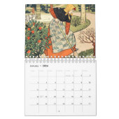 ヴィンテージガーデンアールヌーボーグラスジャルディニエール カレンダー (1月 2026)