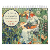 ヴィンテージガーデンアールヌーボーグラスジャルディニエール カレンダー (カバー)