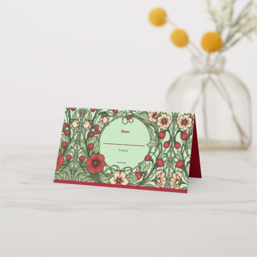 ヴィンテージガーデンアールヌーボーフォールド座席表 プレイスカード (正面)