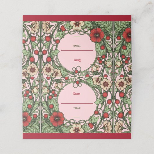 ヴィンテージガーデンアールヌーボーフォールド座席表 プレイスカード (外部開封)