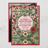 ヴィンテージガーデンアールヌーボー結婚式招待状 招待状 (正面/裏面)