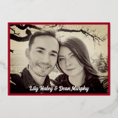 ヴィンテージガーデンアールヌーボー金ゴールド 箔招待状 (裏面)