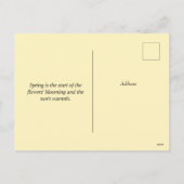 ヴィンテージガーデンイースターバニーグリーティングカード シーズンポストカード (裏面)