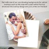 ヴィンテージガーデンウォーター結婚カラー ベラム紙招待状