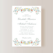 ヴィンテージガーデンウォーター結婚カラー 招待状