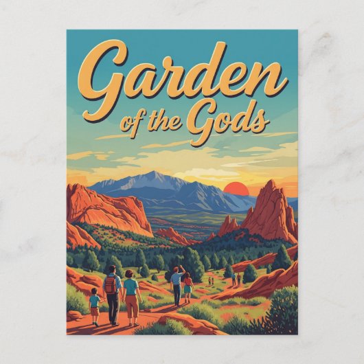 ヴィンテージガーデンオブザゴッドコロラドトラベル ポストカード (正面)