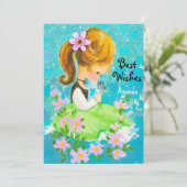 ヴィンテージガーデンガールのクリスマス新年の挨拶 シーズンカード (スタンド正面)