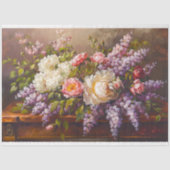 ヴィンテージガーデンクラシックバラと薄紫デクページ 薄葉紙 (正面)