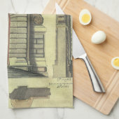 ヴィンテージガーデンゲートアーチ、ルネッサンス建築 キッチンタオル (四つ折り)