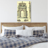 ヴィンテージガーデンゲートアーチ、ルネッサンス建築 キャンバスプリント (インサイチュ (寝室))