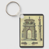 ヴィンテージガーデンゲートアーチ、ルネッサンス建築 キーホルダー (正面)