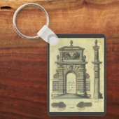 ヴィンテージガーデンゲートアーチ、ルネッサンス建築 キーホルダー (正面)
