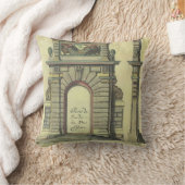 ヴィンテージガーデンゲートアーチ、ルネッサンス建築 クッション (ブランケット)