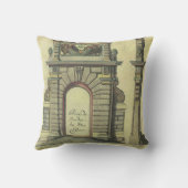 ヴィンテージガーデンゲートアーチ、ルネッサンス建築 クッション (裏面)