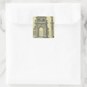 ヴィンテージガーデンゲートアーチ、ルネッサンス建築 スクエアシール (バッグ)