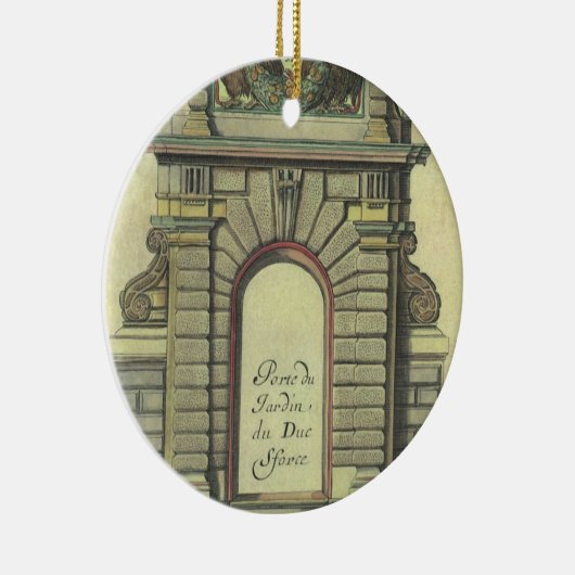 ヴィンテージガーデンゲートアーチ、ルネッサンス建築 セラミックオーナメント (右)