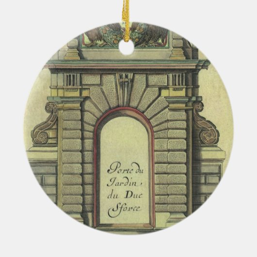 ヴィンテージガーデンゲートアーチ、ルネッサンス建築 セラミックオーナメント (裏面)