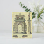 ヴィンテージガーデンゲートアーチ、ルネッサンス建築 ポストカード (スタンド正面)