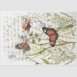 ヴィンテージガーデンコラージュ組織 薄葉紙