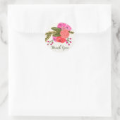 ヴィンテージガーデンサンキューステッカー ラウンドシール (バッグ)