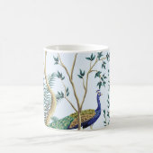 ヴィンテージガーデンザクロ果樹、エキゾチックな鳥 コーヒーマグカップ (中央)