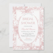ヴィンテージガーデンシャトートワールエレガントブライダルシャワー 招待状 (正面)